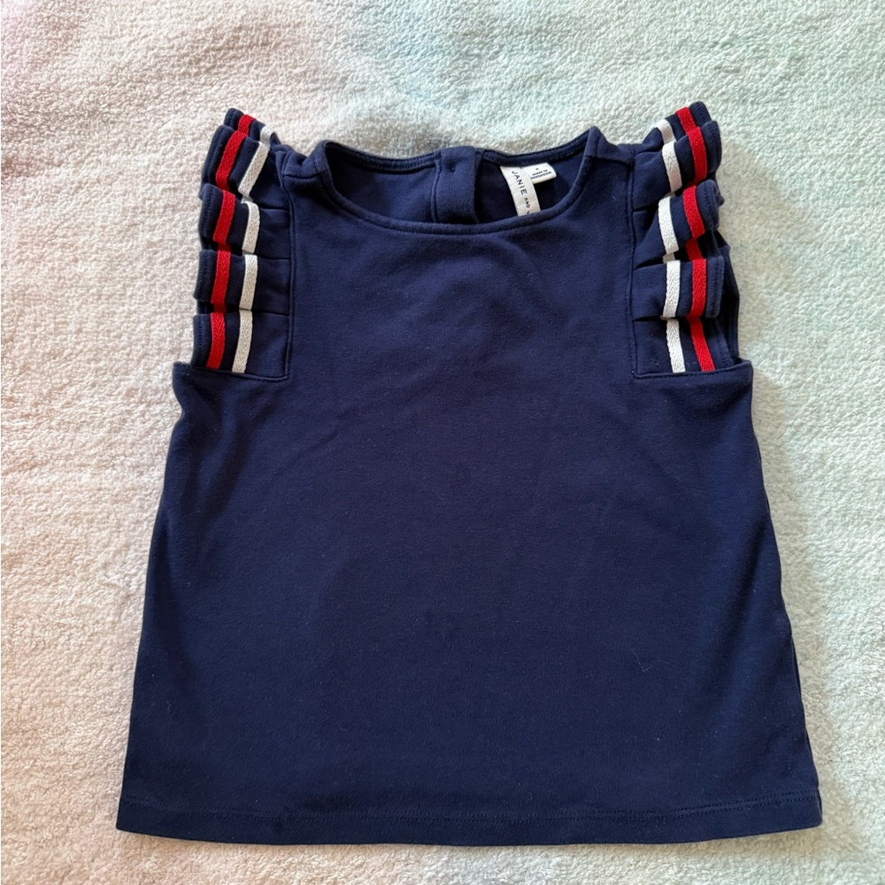 Janie and Jack Navy Top - Size 6